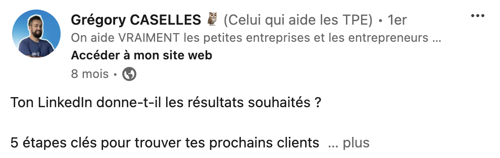Post linkedin - Affilié