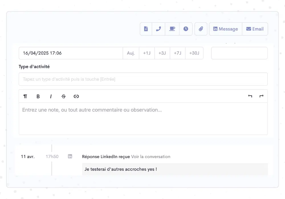 Intégration LinkedIn et Gmail Intégration LinkedIn et Gmail