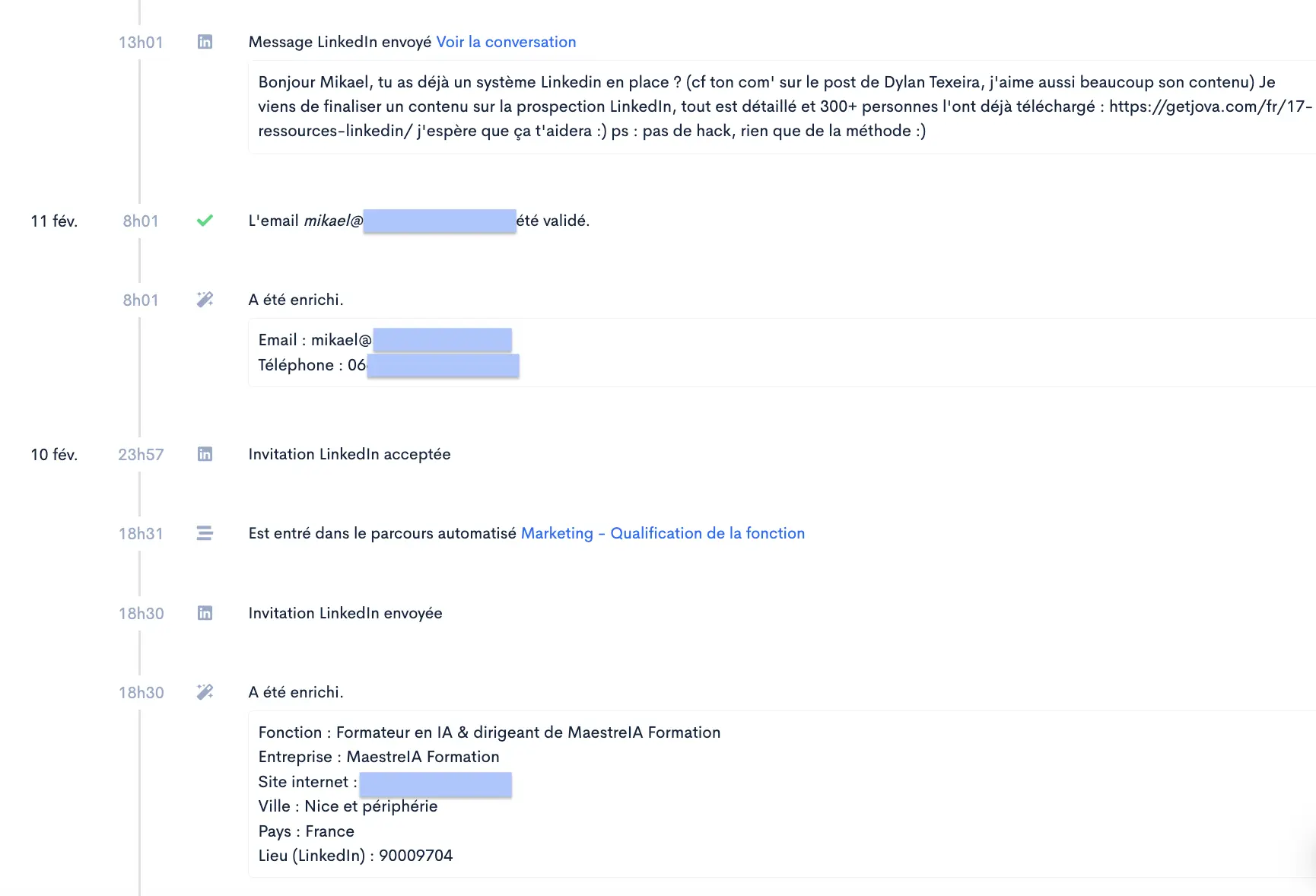 Enrichissement et données fiables sur Jova