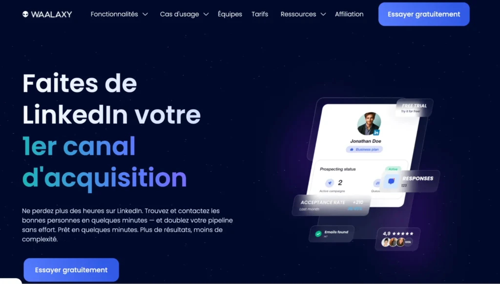 Waalaxy automatisation linkedin