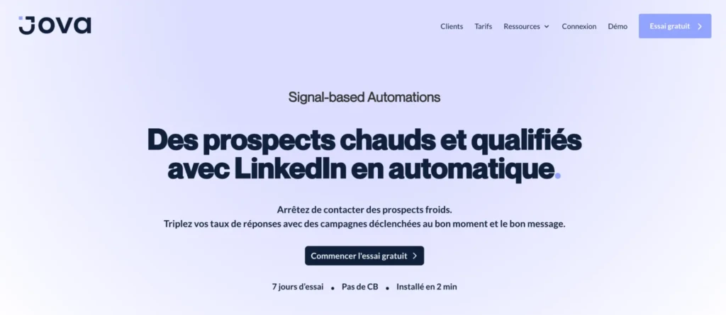 Jova automatisation linkedin