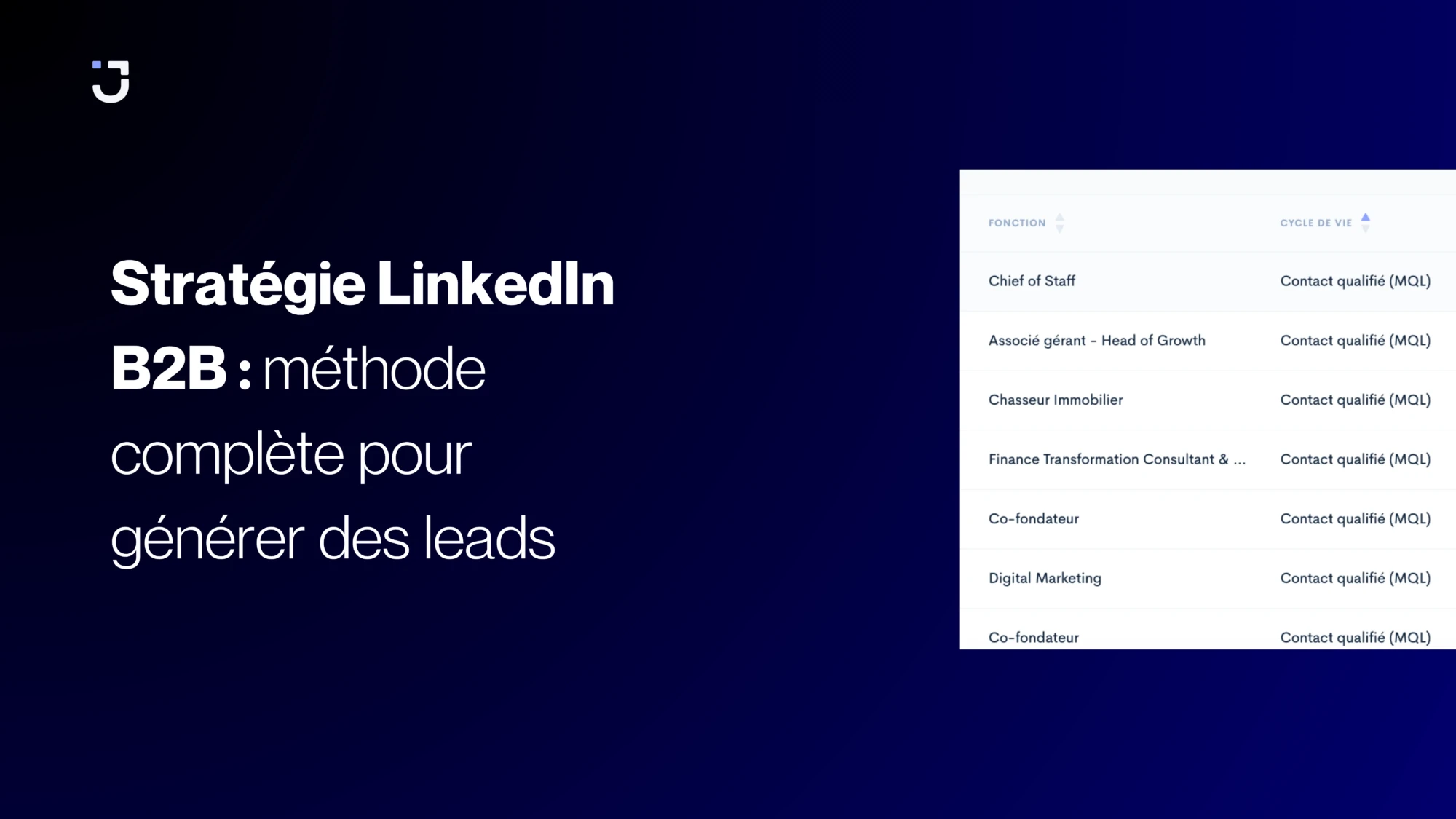 Stratégie LinkedIn B2B : méthode complète pour générer des leads qualifiés Stratégie LinkedIn B2B : méthode complète pour générer des leads qualifiés